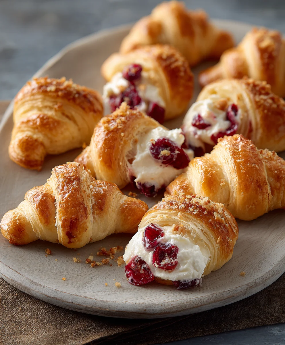 Cranberry Cream Cheese Crescent Bites - Easy Appetizer