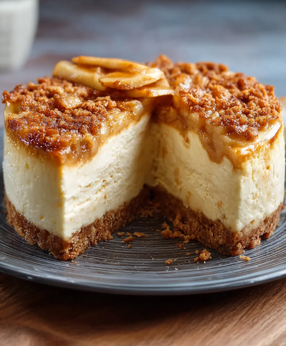 Apple Crumble Cheesecake Recipe- Irresistible Crave