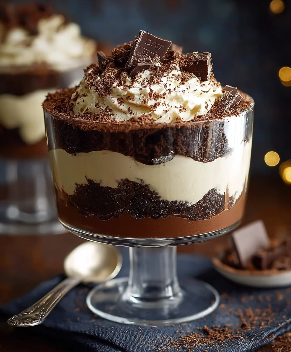 Decadent Chocolate Cheesecake Trifle with Baileys Alternative