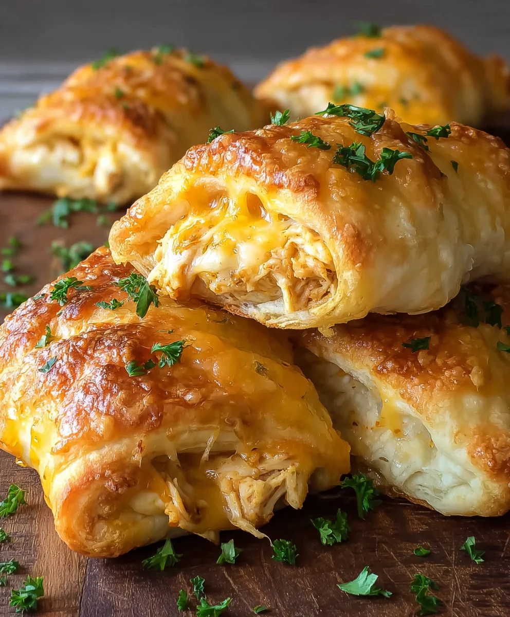 Cheesy Chicken Crescent Rolls- Easy Quick Dinner
