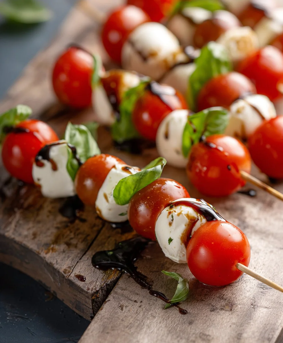 Easy Caprese Salad Skewers-Fresh & Flavorful Bites