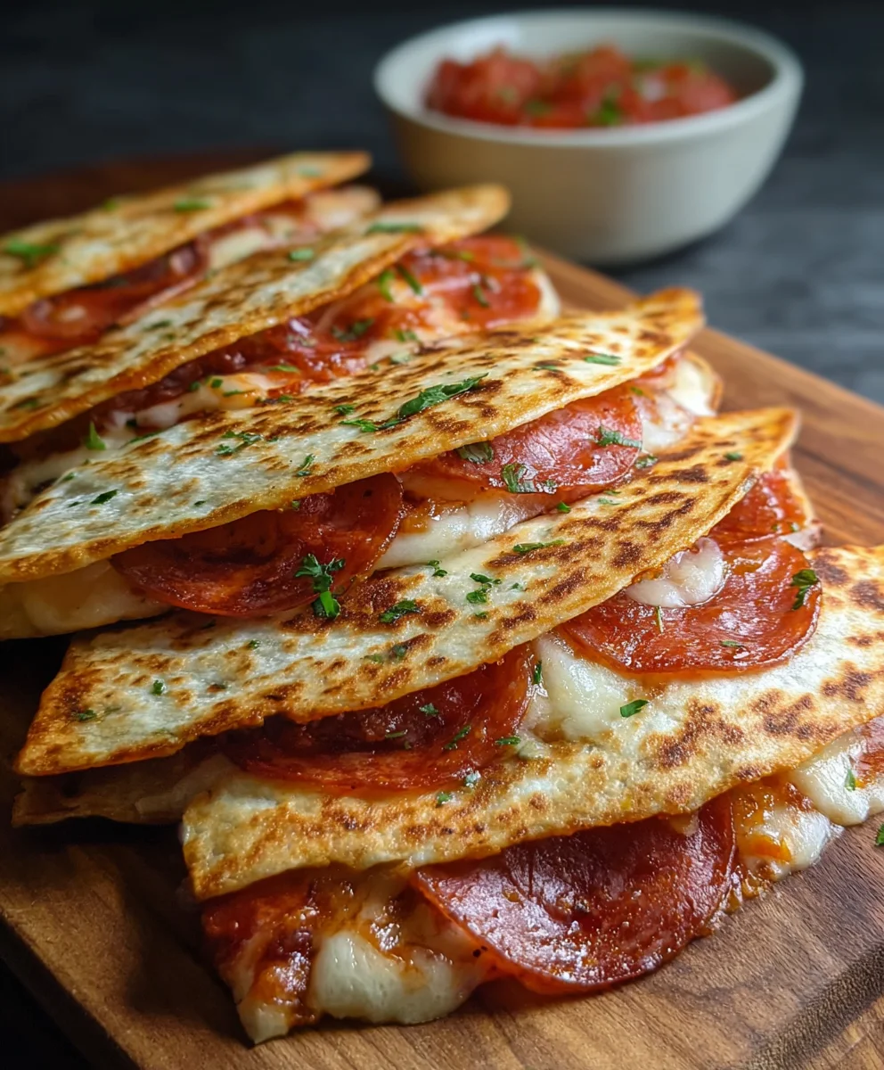 Beef Pepperoni Pizza Quesadillas-Easy & Delicious Recipe