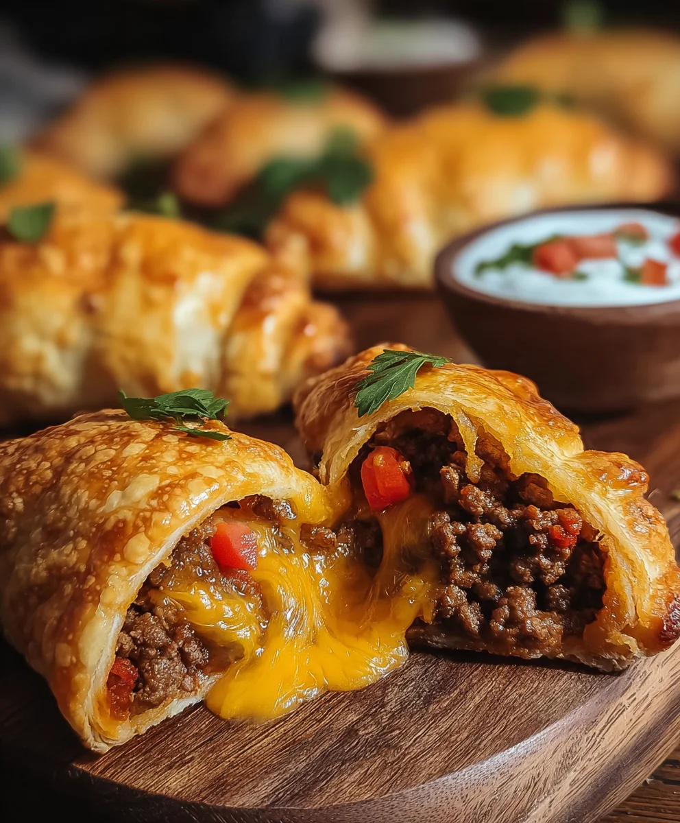 Air Fryer Cheesy Beef Taco Bombs - Quick & Easy