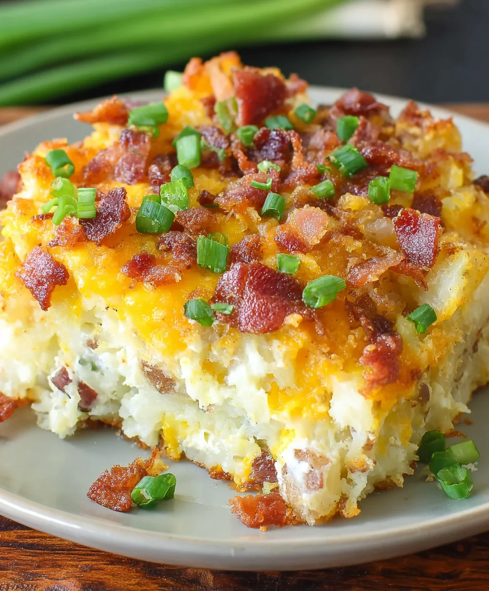 Best Loaded Potato Casserole Recipe - Easy & Cheesy