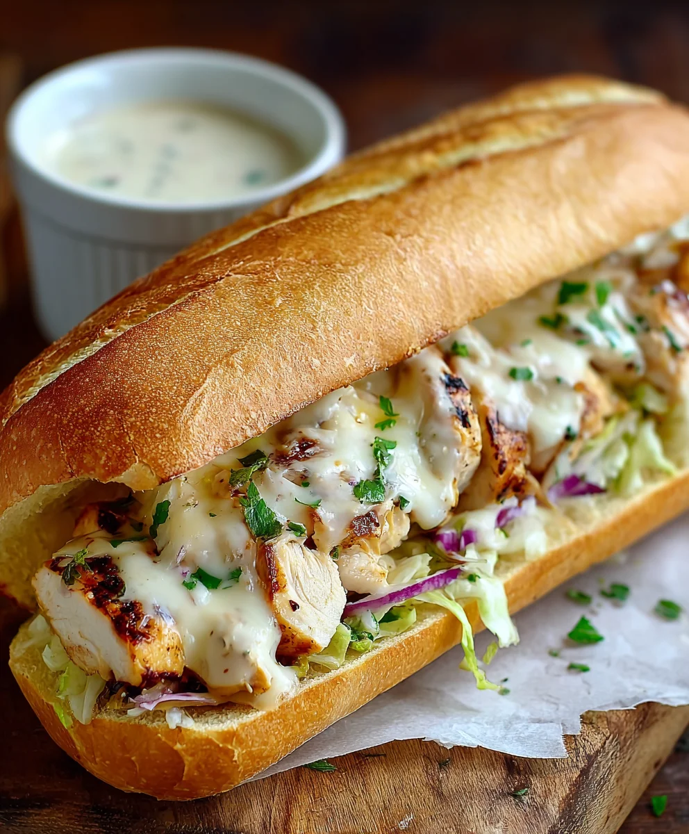 White BBQ Chicken Subs- Easy & Delicious Recipe