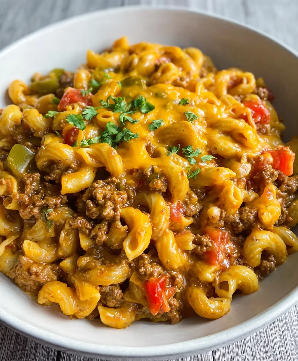 One Pot Cheesy Taco Mac- Easy Weeknight Meal
