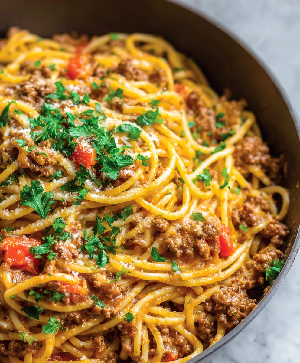Easy Taco Spaghetti- Bold Beefy Flavor