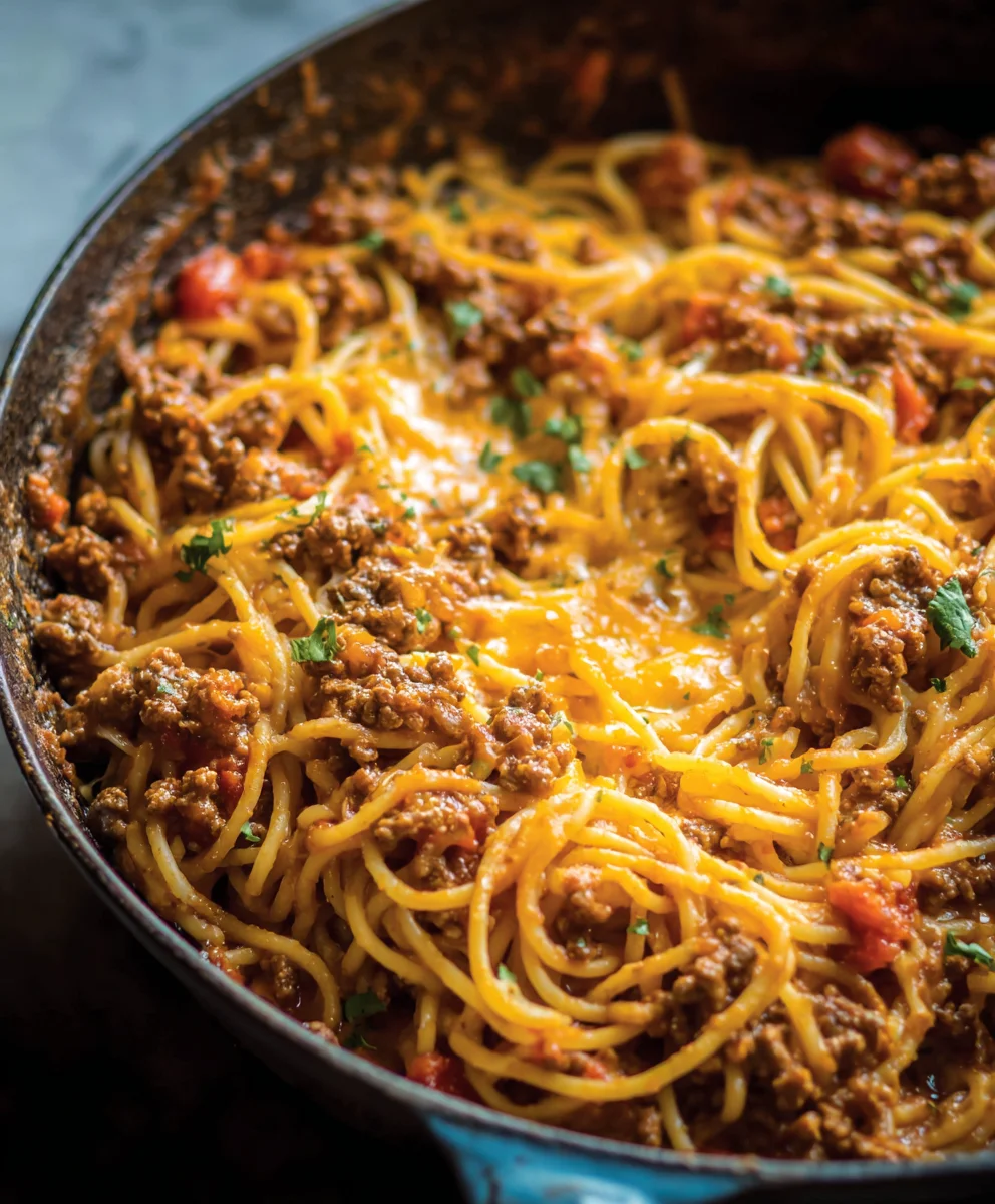 Easy Taco Spaghetti- Bold Beefy Flavor