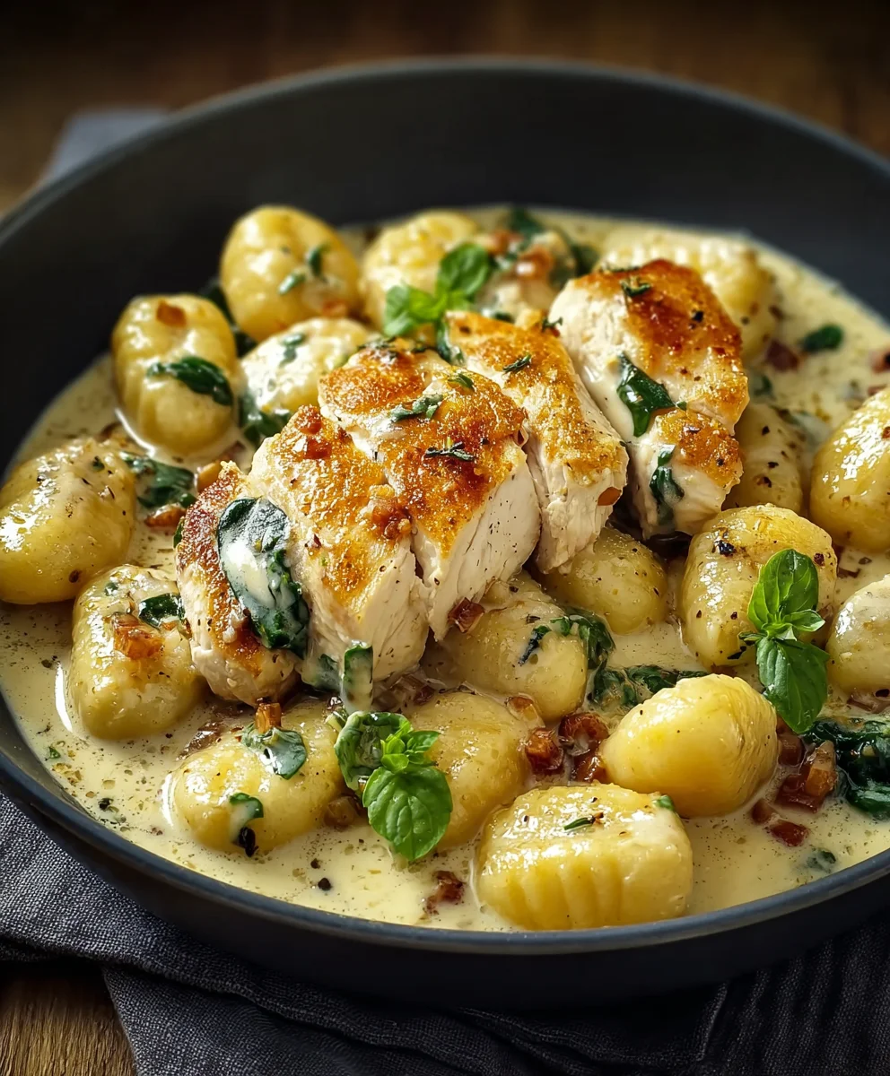 Creamy Asiago Chicken Gnocchi Recipe-Easy Dinner
