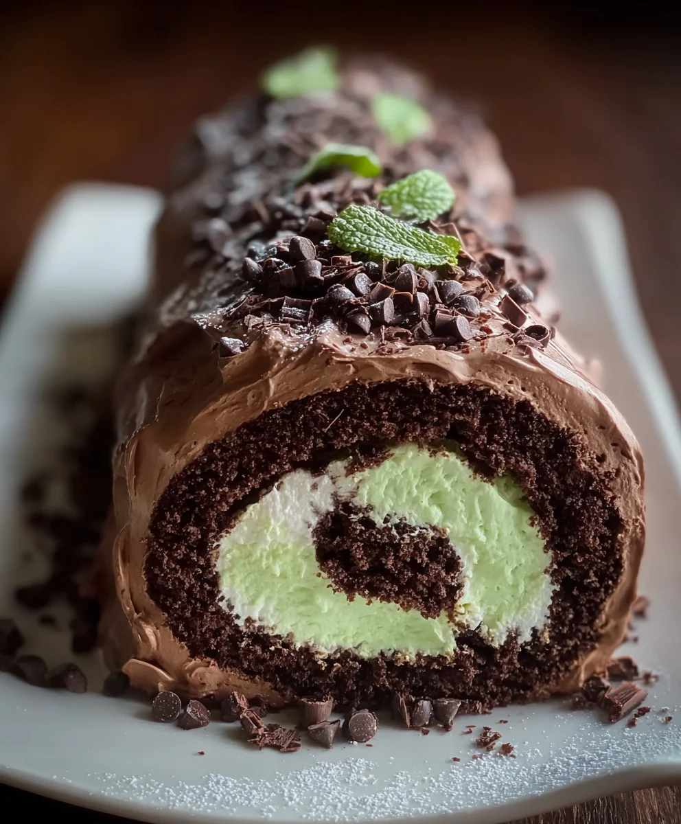 Mint Chocolate Roll Cake-Easy & Delicious Recipe