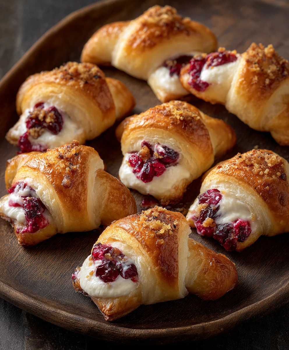 Cranberry Cream Cheese Crescent Bites - Easy Appetizer