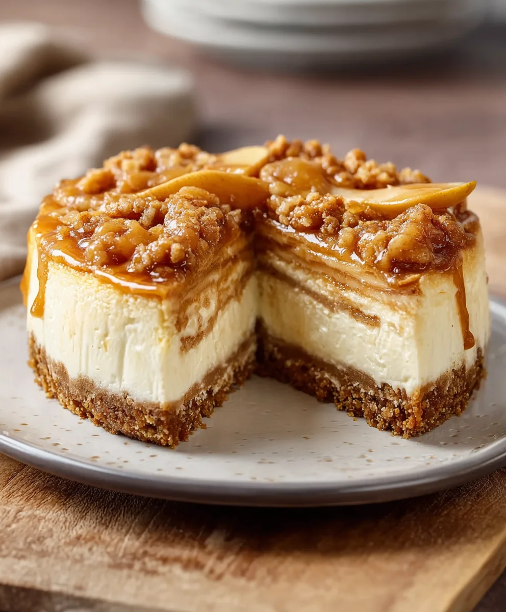 Apple Crumble Cheesecake Recipe- Irresistible Crave