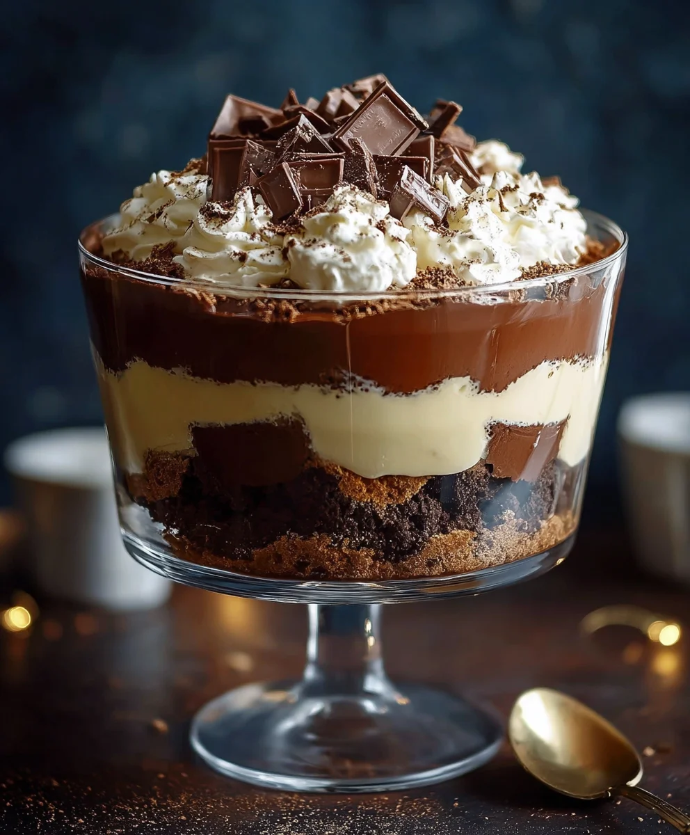Decadent Chocolate Cheesecake Trifle with Baileys Alternative