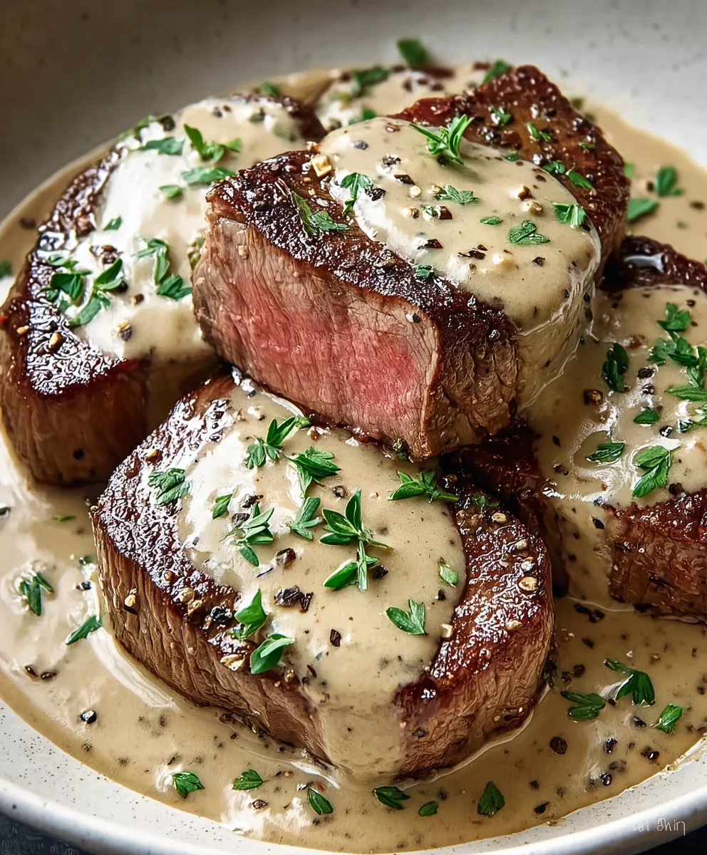 Peppercorn Beef Steak Creamy Sauce Recipe