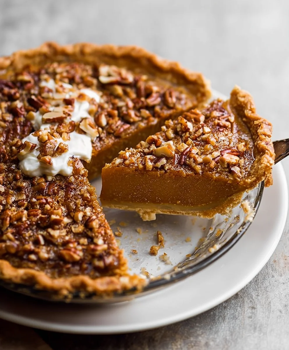 Praline Pumpkin Pie - A Sweet Autumn Treat