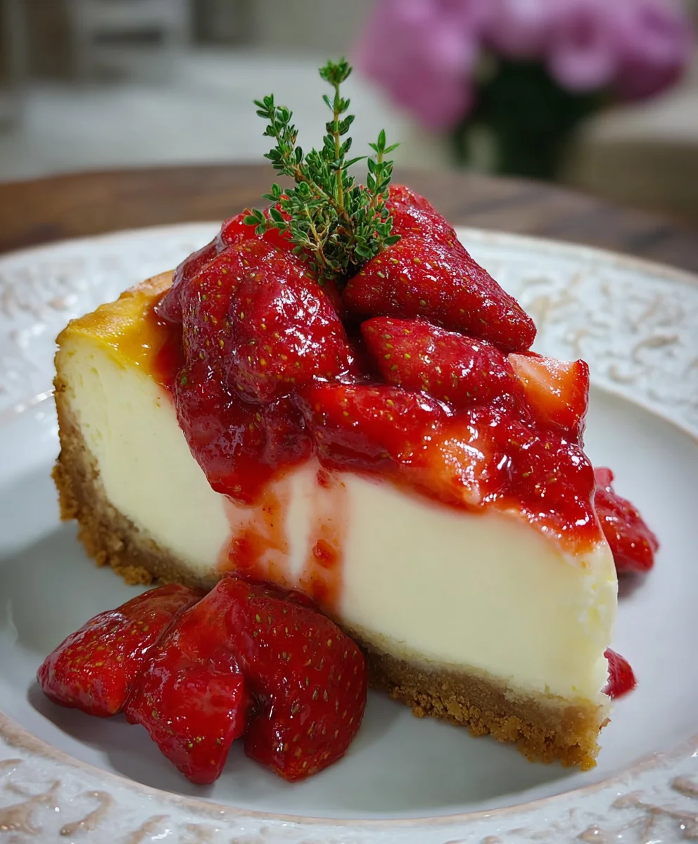 Creamy Strawberry Cheesecake Recipe-Easy & Delicious