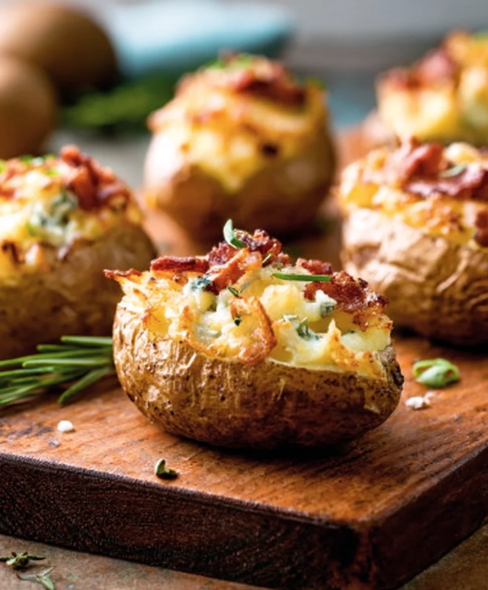Mini Loaded Baked Potatoes- Delicious Appetizer