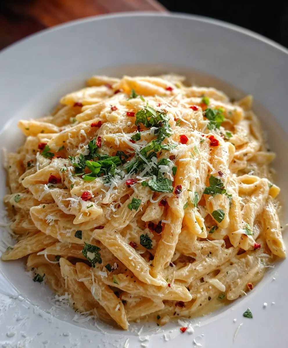 One Pot Creamy Garlic Pasta Quick Recipe