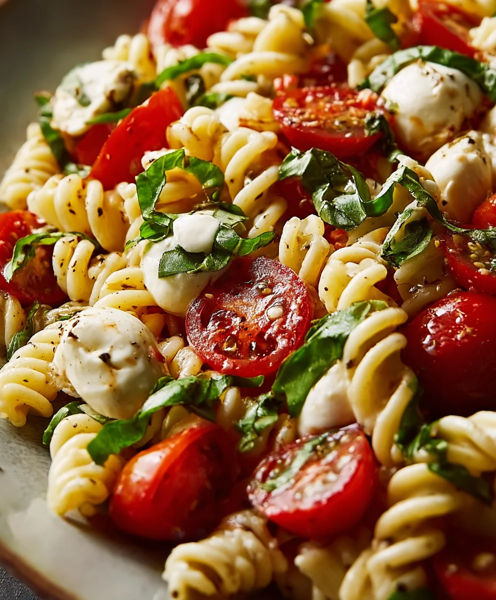 Creamy Caprese Pasta Salad Recipe
