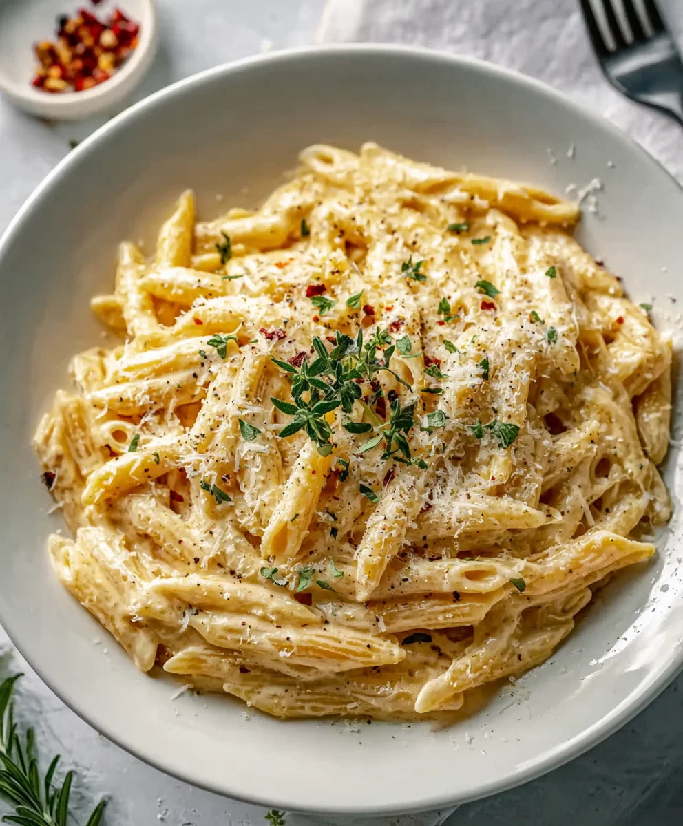 One Pot Creamy Garlic Pasta Quick Recipe