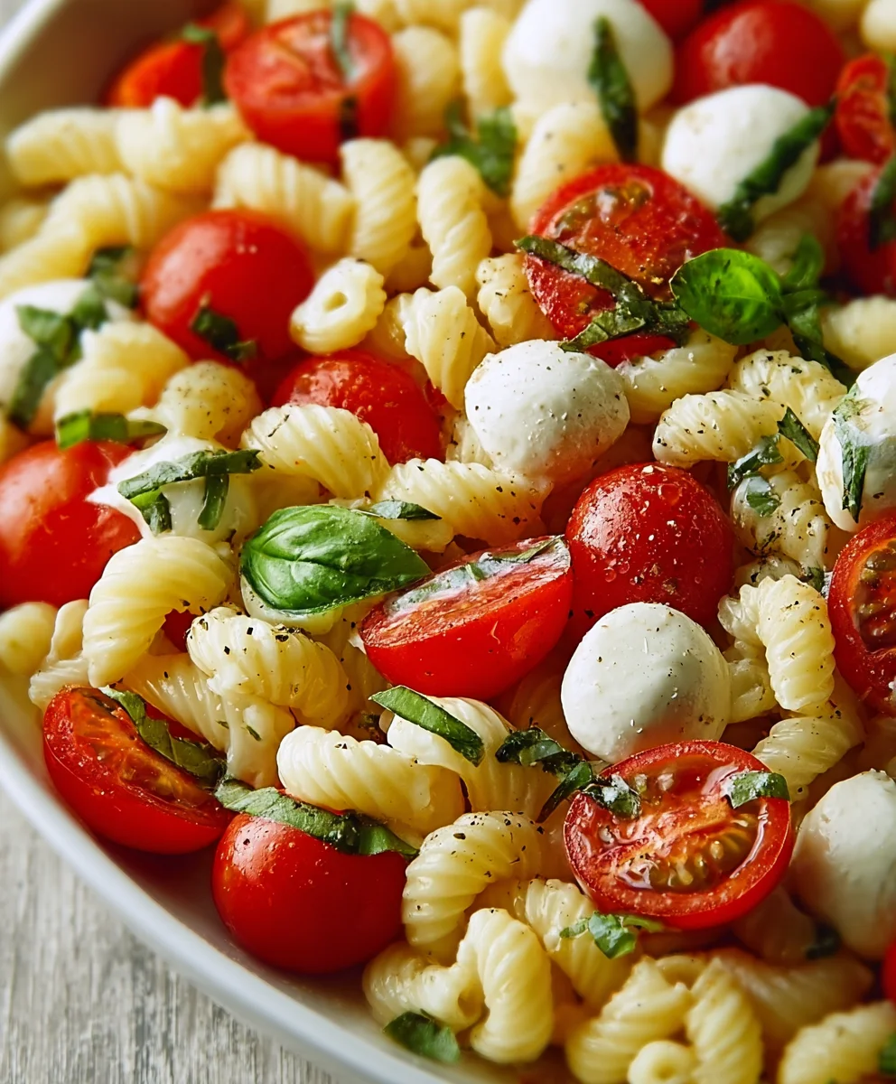 Creamy Caprese Pasta Salad Recipe