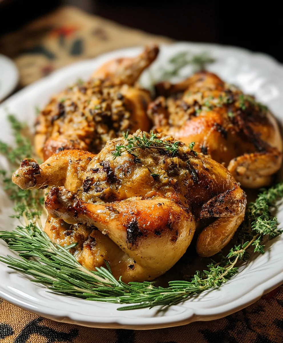 Juicy Stuffed Cornish Game Hens Recipe-Easy Dinner
