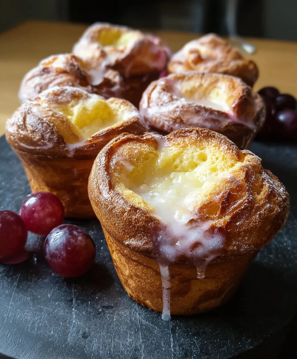 Sparkling Grape Juice Popovers-Portuguese Style