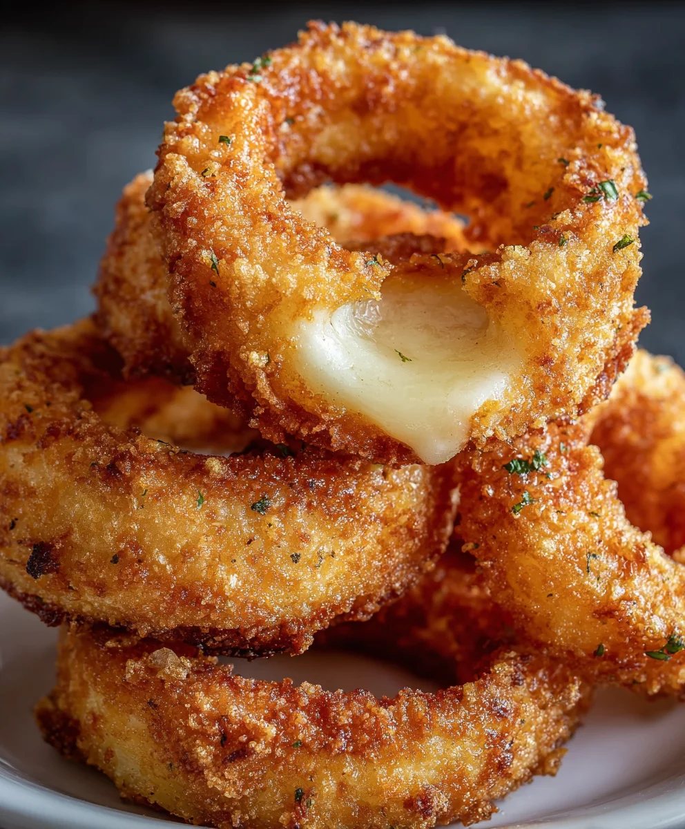 Cheesy Onion Rings - Irresistible Flavor Bomb