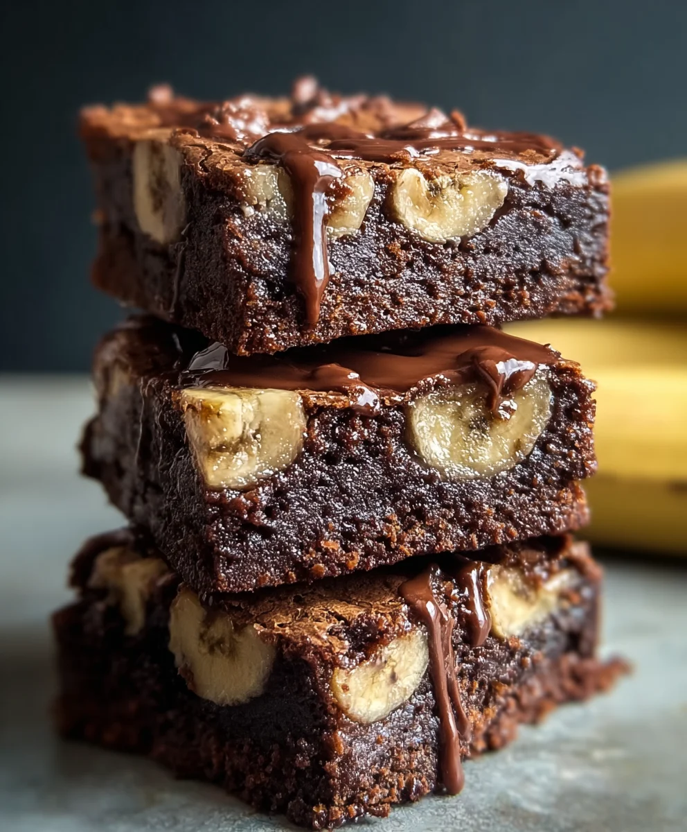 Easy Banana Brownies - Deliciously Fudgy Treat