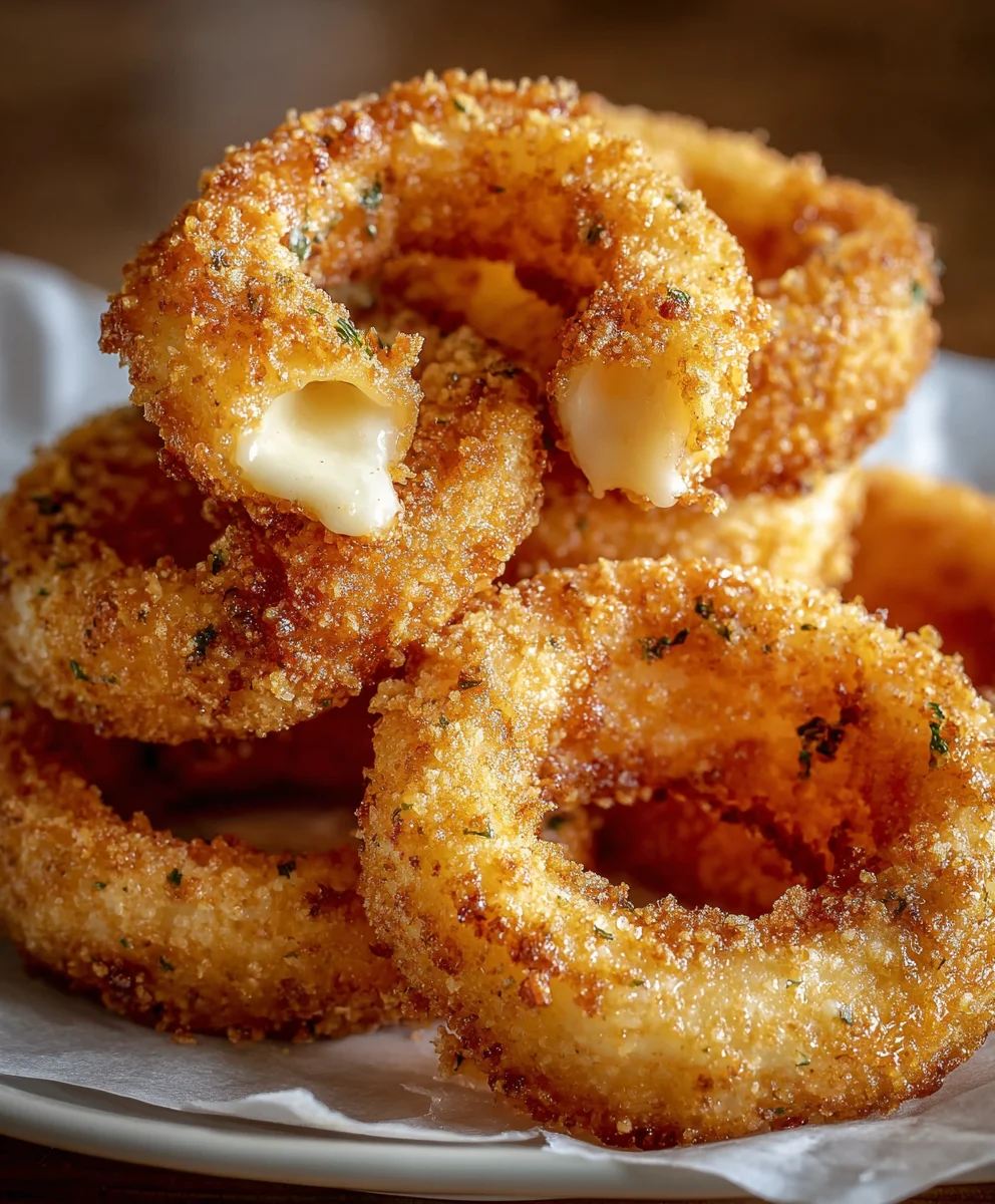 Cheesy Onion Rings - Irresistible Flavor Bomb