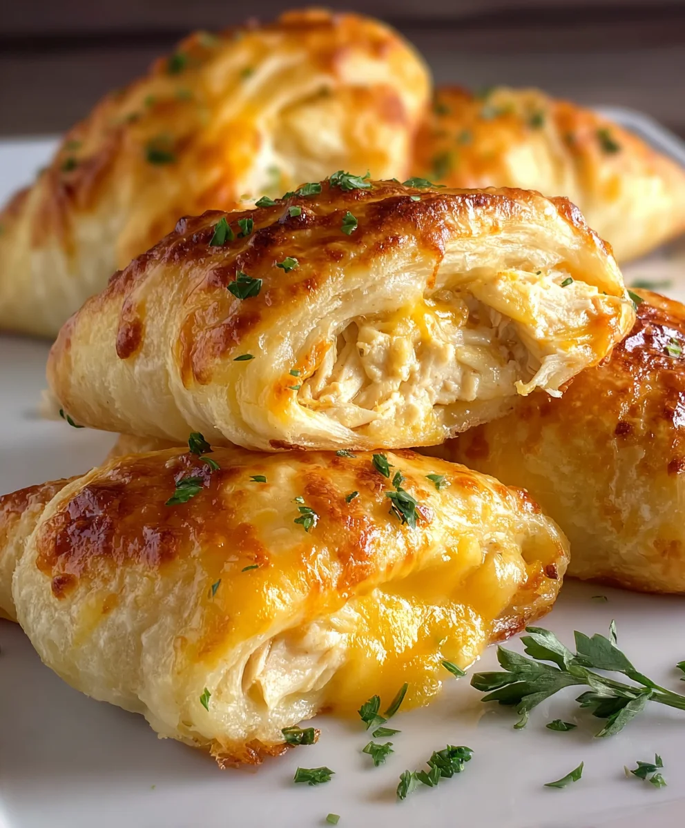 Cheesy Chicken Crescent Rolls - Easy Quick Dinner
