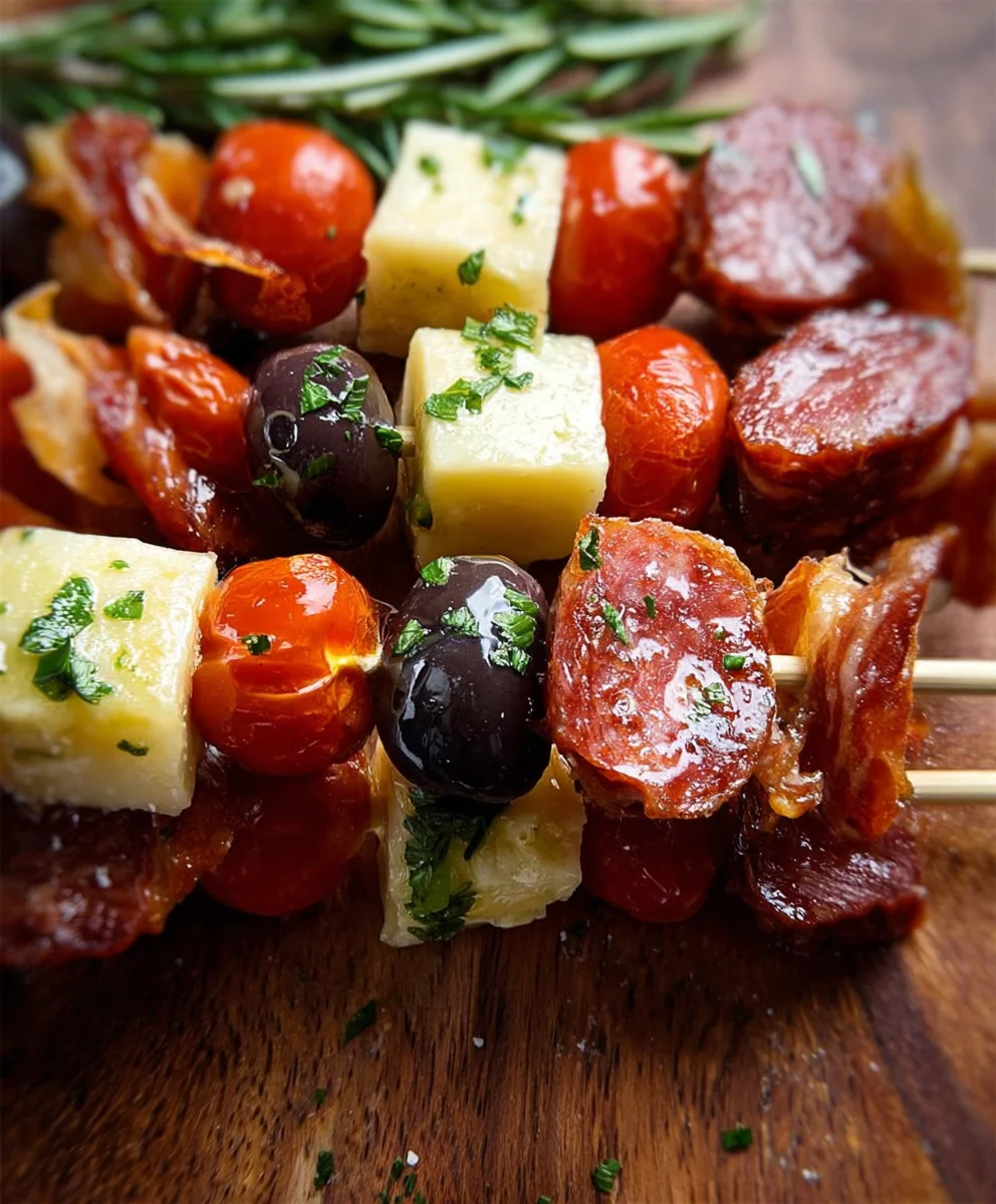 Easy Beef Charcuterie Skewers-Party Appetizer Idea