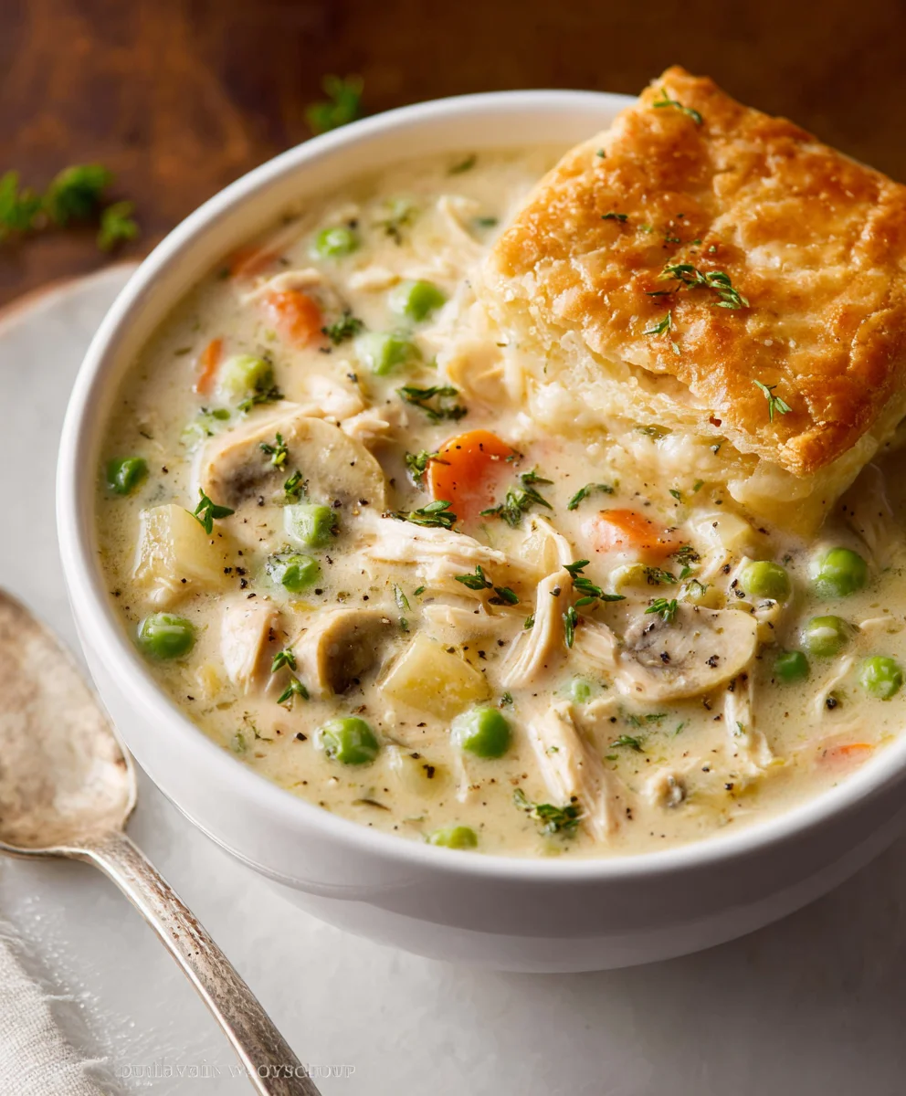 Easy Chicken Pot Pie Soup - Comforting Weeknight Meal
