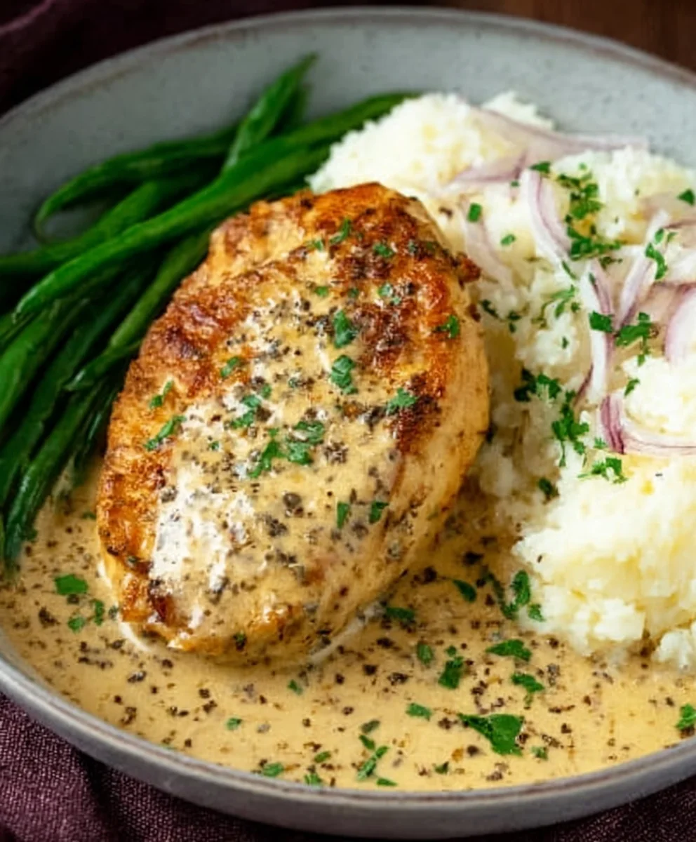 Creamy Garlic Chicken-Easy One-Pan Dinner