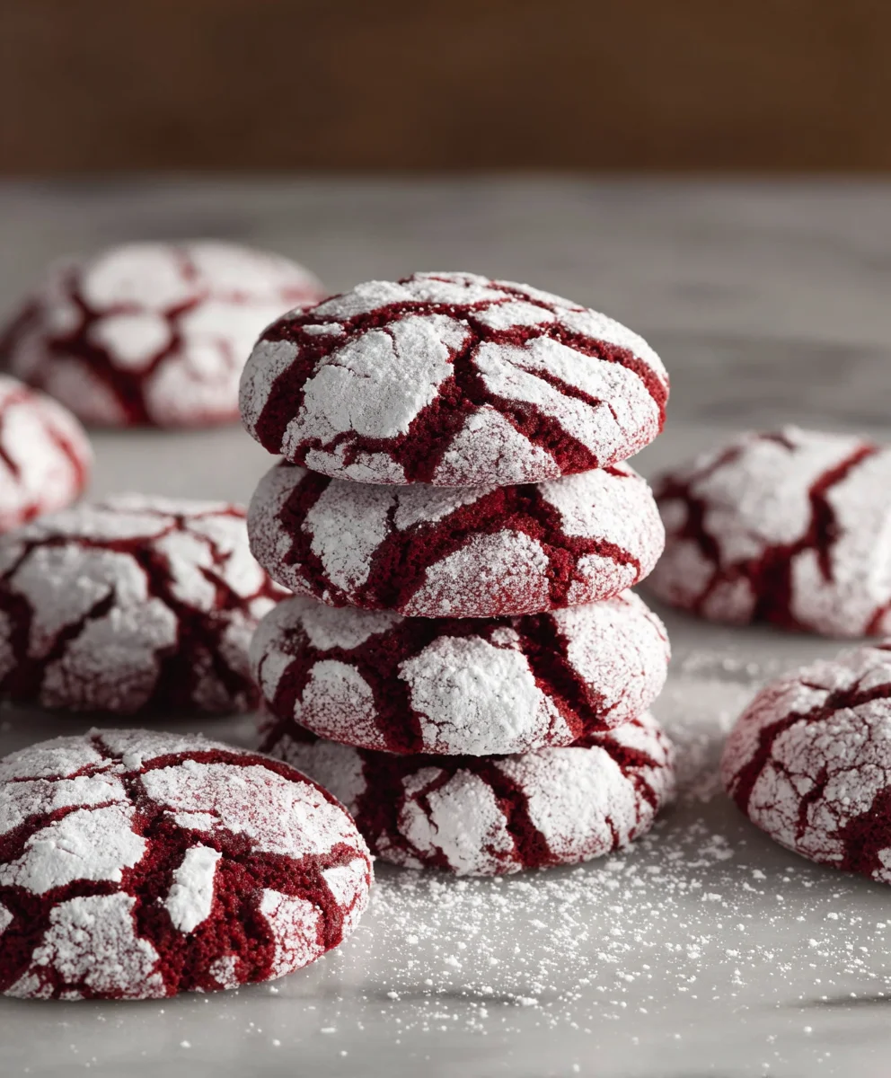 Easy Red Velvet Crinkle Cookies-Festive & Delicious