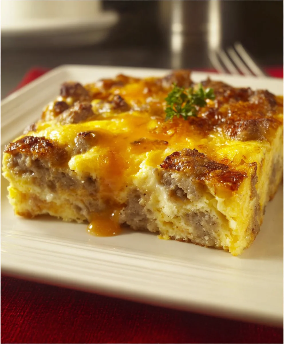 Easy Beef Egg Cheese Breakfast Casserole Recipe