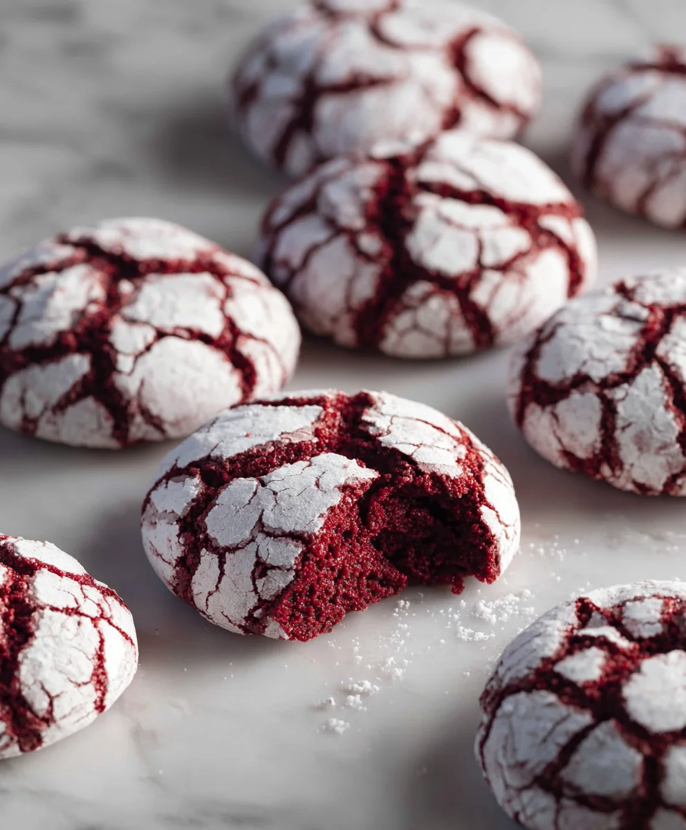 Easy Red Velvet Crinkle Cookies-Festive & Delicious
