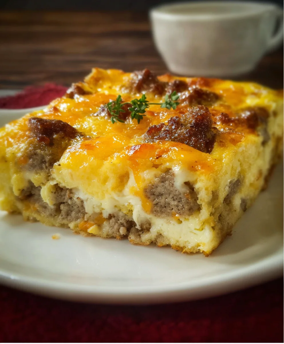 Easy Beef Egg Cheese Breakfast Casserole Recipe