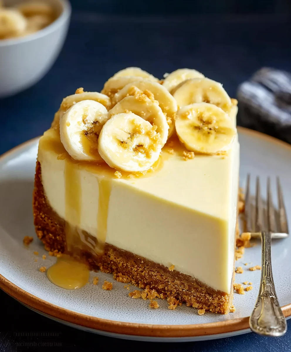 Decadent Banana Cream Cheesecake Recipe-Easy Dessert