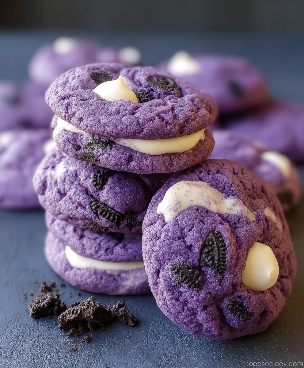 Ube Cookies and Cream Cookies - Delicious Treat