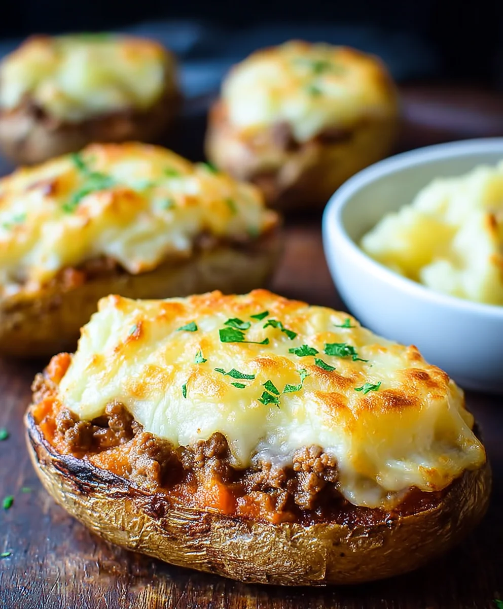 Cottage Pie Baked Potatoes-Hearty Beef Dinner