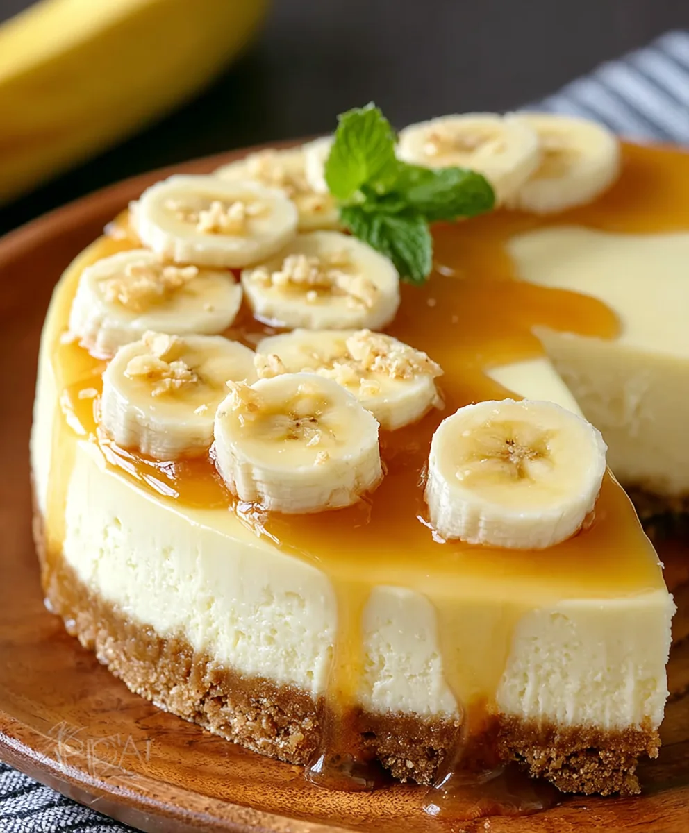 Decadent Banana Cream Cheesecake Recipe-Easy Dessert