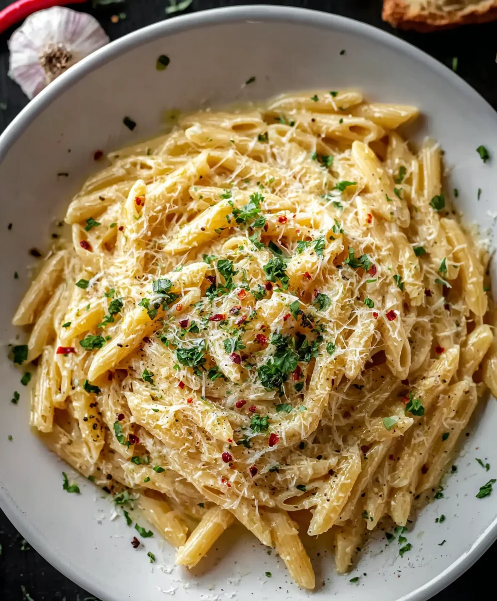 One Pot Creamy Garlic Pasta - Minute Meal