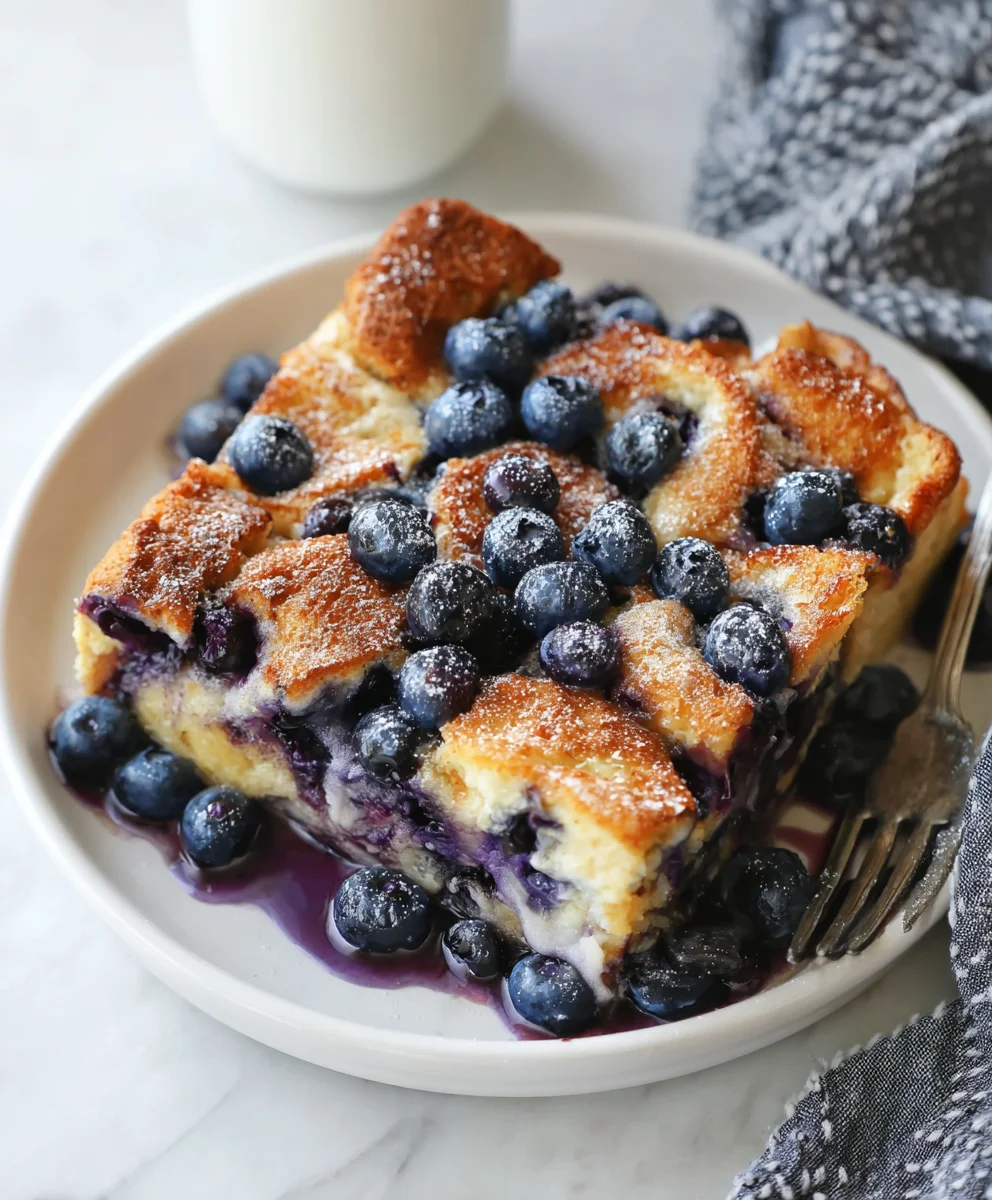 Overnight Blueberry French Toast Casserole Recipe