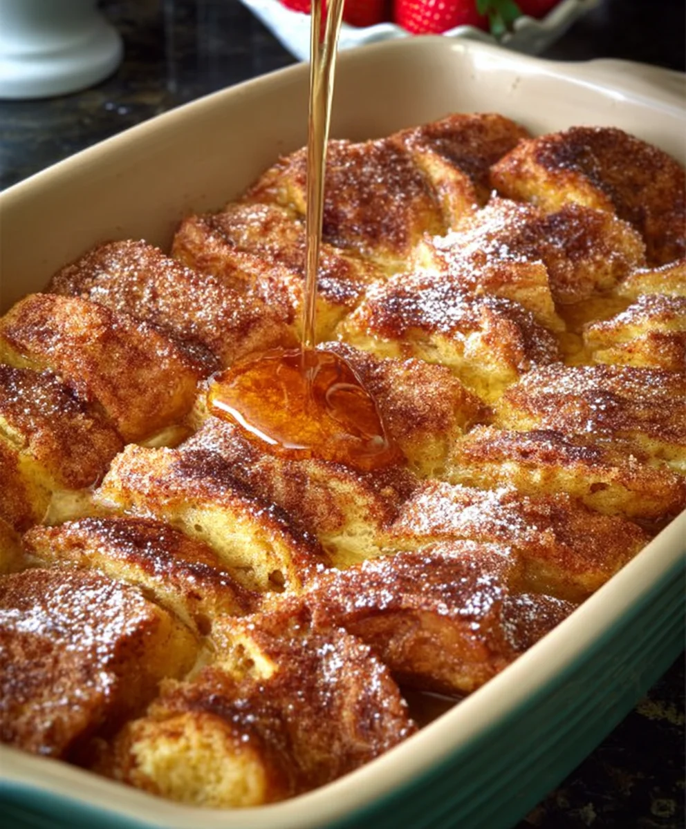 Overnight French Toast Casserole-Easy Make-Ahead Breakfast