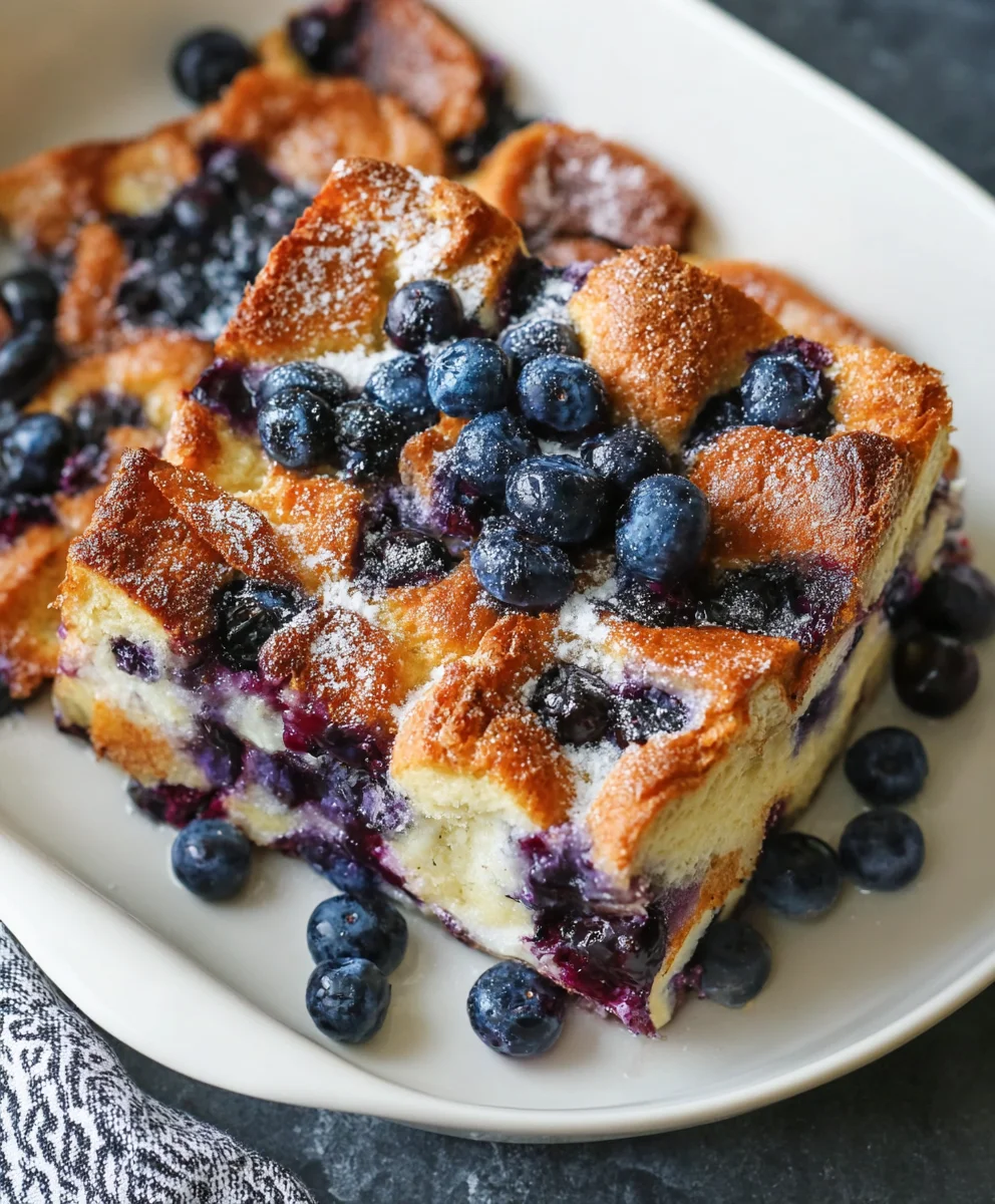 Overnight Blueberry French Toast Casserole Recipe