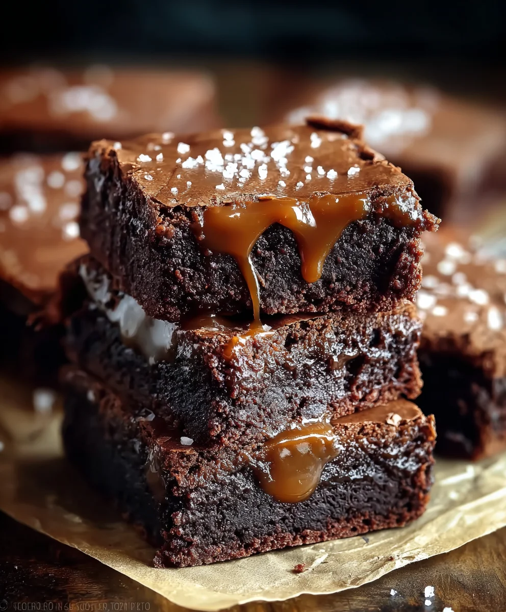Decadent Salted Caramel Brownies-Pure Bliss