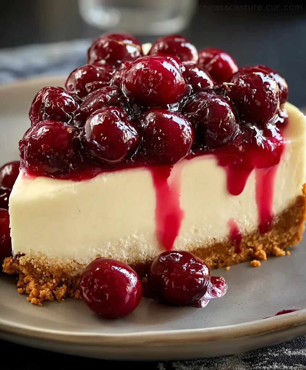 Easy Cherry Cheesecake Recipe-Decadent Dessert