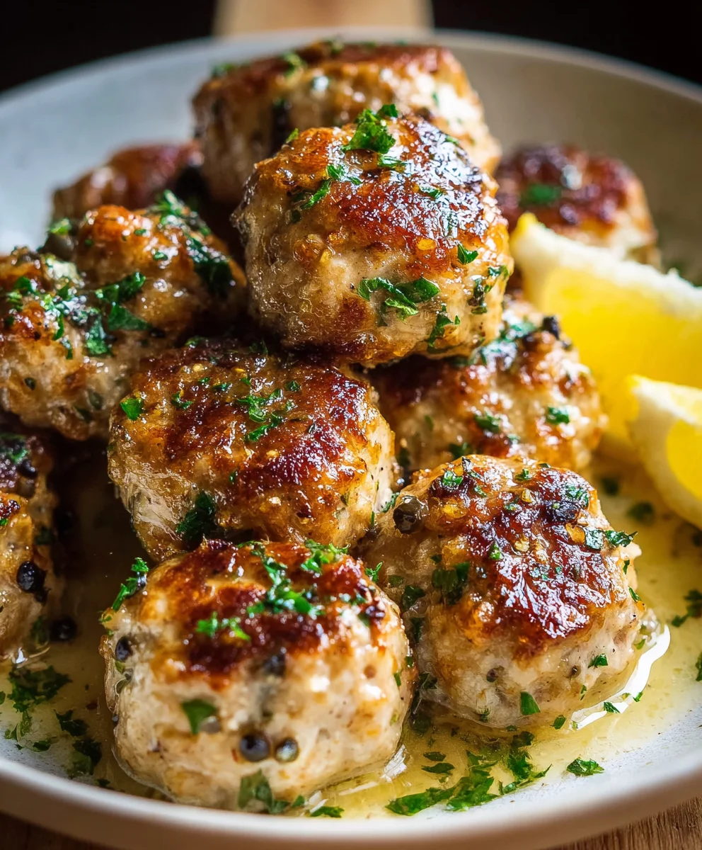 Chicken Piccata Meatballs - Quick & Zesty Recipe