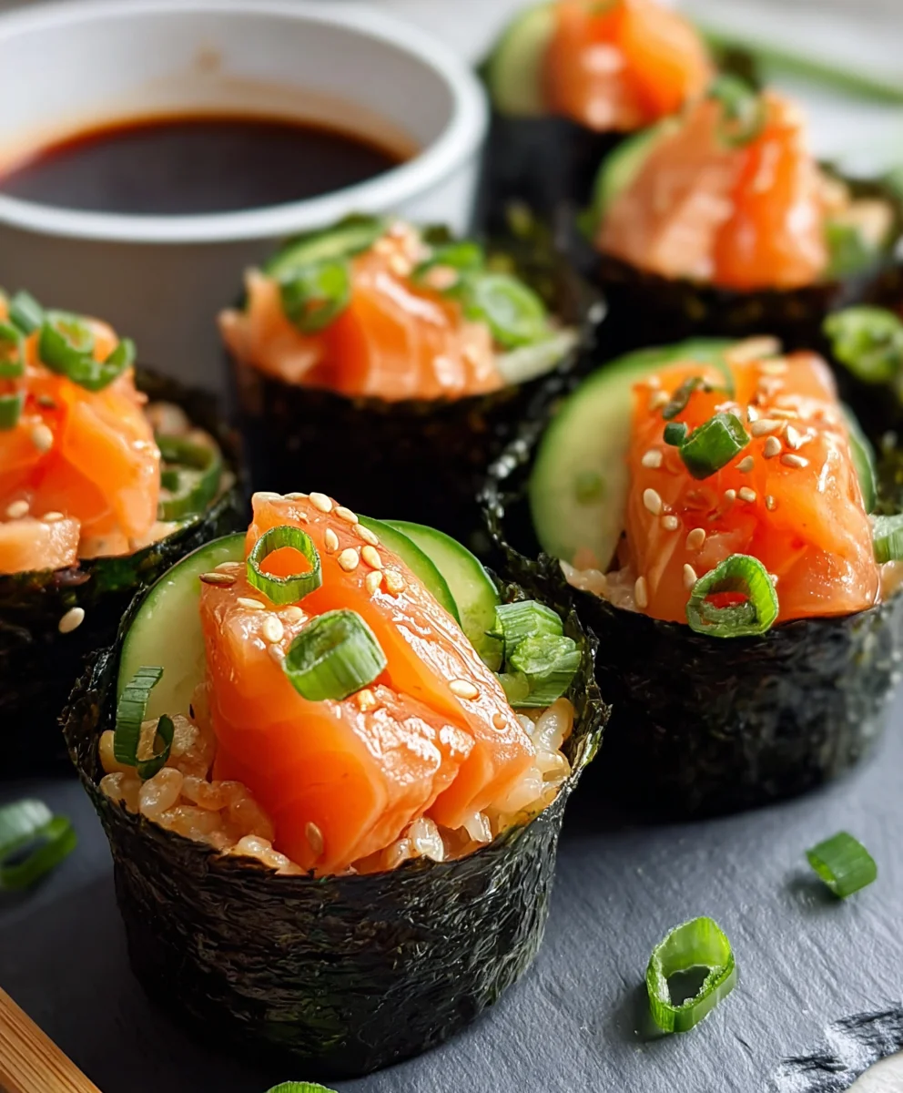 Spicy Salmon Sushi Cups - Easy Recipe